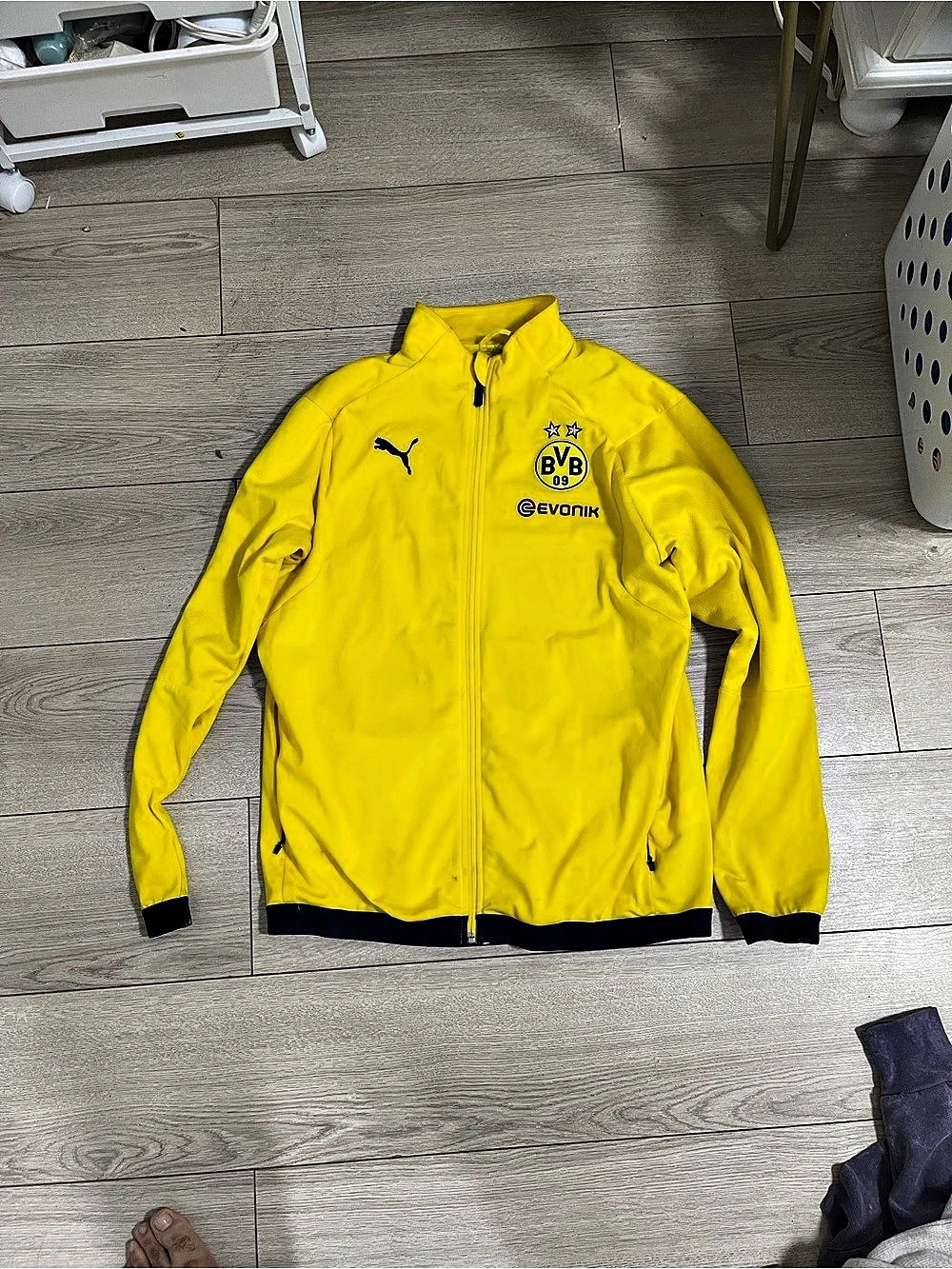 Puma Borussia Dortmund BVB Stadium Poly Track Jacket Yellow & Black Men's Large